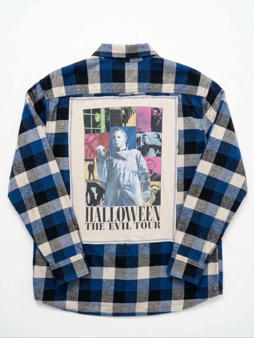 Halloween Upcycled One of a Kind Flannel Shacket